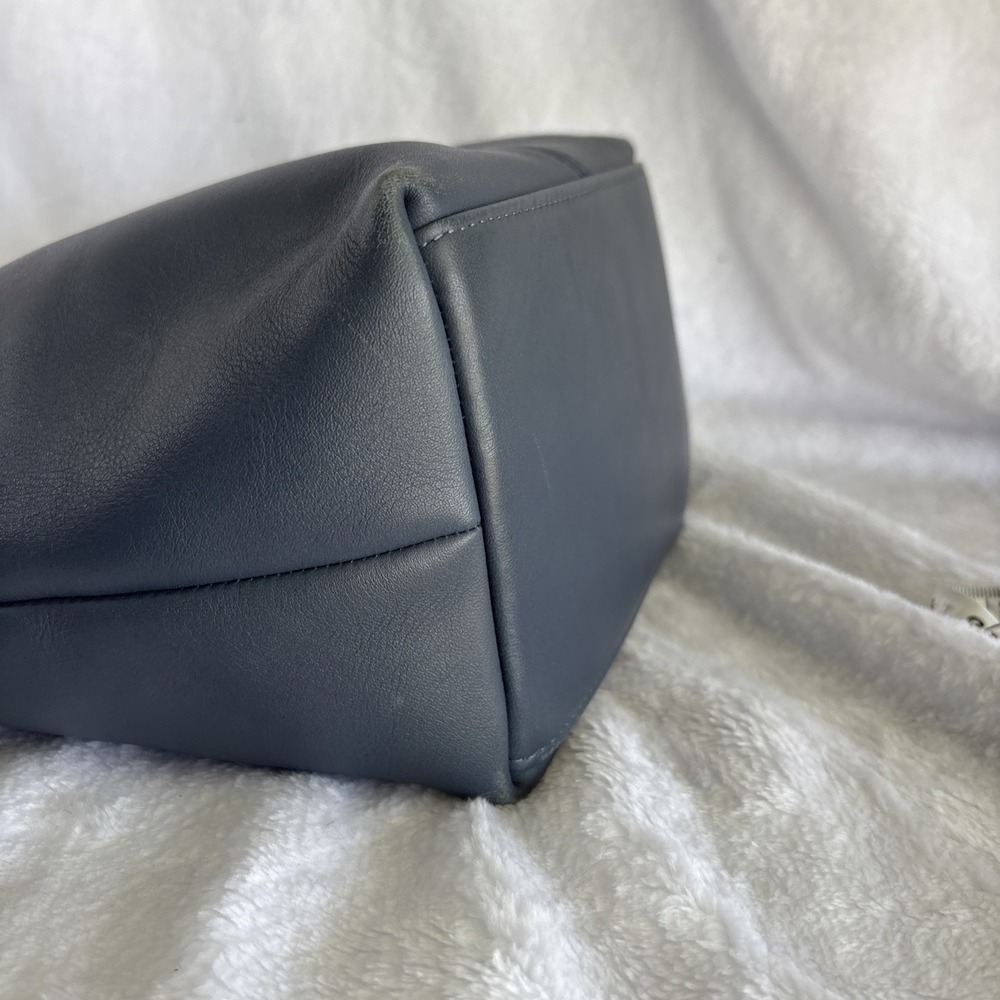 Vintage COACH Mini Lunch Tote Blue Leather Small Bag Hangtag 4068 90s USA - Picture 13 of 16